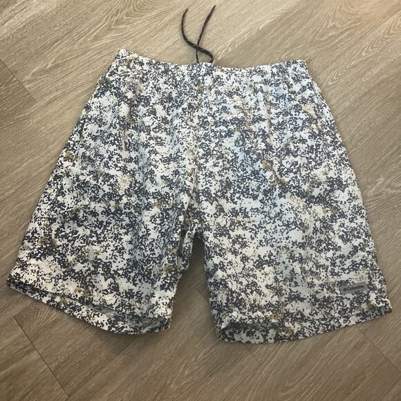 Columbia Big Dippers Water Short Mens M 8" Inseam Blue Floral Swim Trunks Shorts - Picture 1 of 5